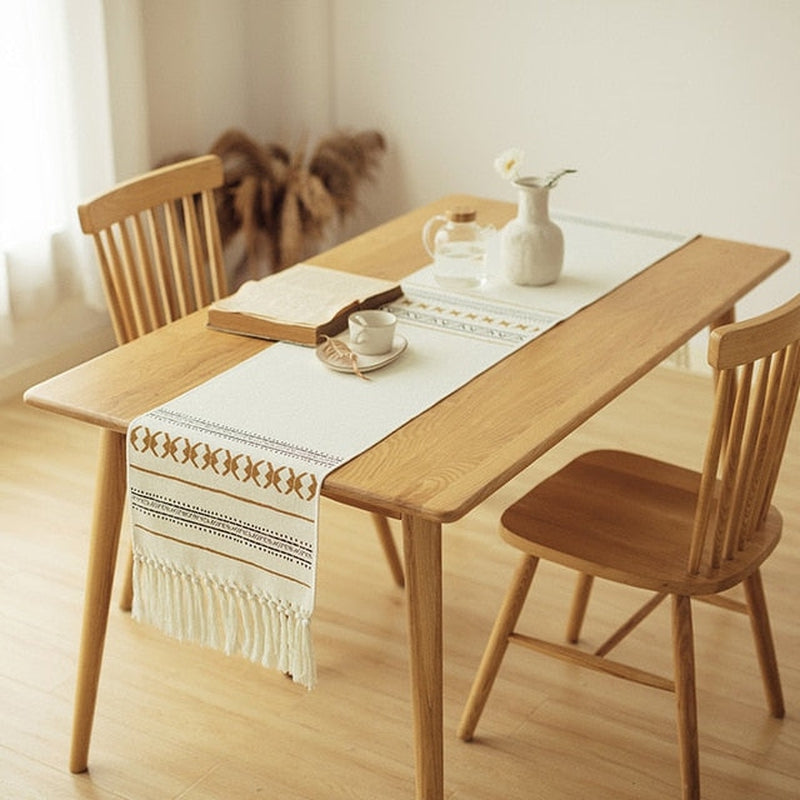 'Tavle' Table Runner-Tablecloths-C-Table Runner, Tablecloths, Tassel-Artes Designs