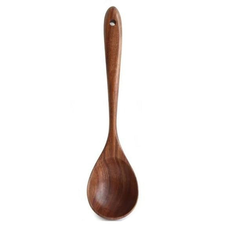 'Teak' Natural Wood Tableware-Kitchen-Oil Spoon-Dinnerware, Kitchen, Spoon Set, Table, Tableware-Artes Designs