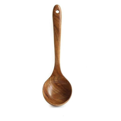 'Teak' Natural Wood Tableware-Kitchen-Soup Spoon-Dinnerware, Kitchen, Spoon Set, Table, Tableware-Artes Designs
