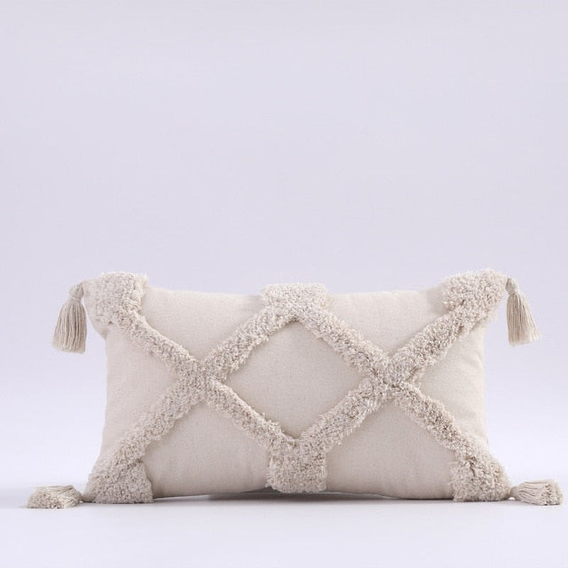 'Toto' Cushion Cover-Pillows-Cream A Rectangle-Pillow-Artes Designs