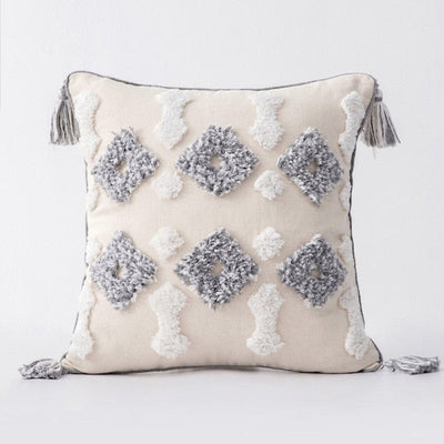 'Toto' Cushion Cover-Pillows-White and Grey B Square-Pillow-Artes Designs