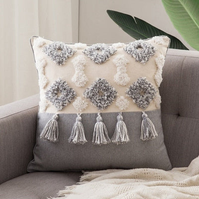 'Toto' Cushion Cover-Pillows-White and Grey C Square-Pillow-Artes Designs