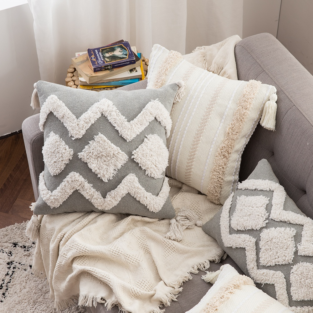 Toto Nordic Cushion cover Decorative Tassel Pillow Cover – Artes Designs