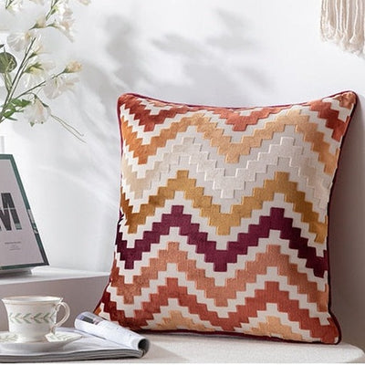 'Zairus' Pillow Cover-Pillows-Orange Red-30x50cm-Pillow-Artes Designs