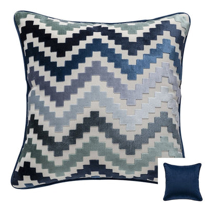 'Zairus' Pillow Cover-Pillows-Blue-45x45cm-Pillow-Artes Designs