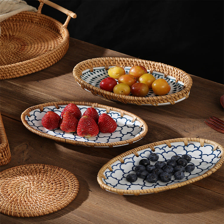 'Ronny' Woven Tray-Serving Trays-Arrow Crafts-Kitchen-Artes Designs
