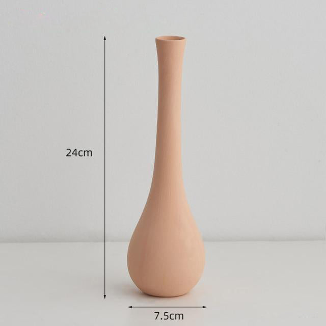 'Durry' Ceramic Vases-Vases-Orange - 24cm-Vases-Artes Designs