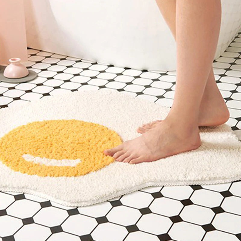 Fluffy Anti-slip Sunny-Side-Up Egg Floor Rug