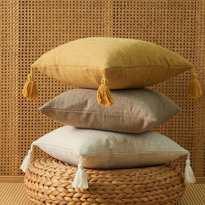 Jaakoo Cotton Pillow Cover-Pillows-Plain White-45x45-Pillow-Artes Designs
