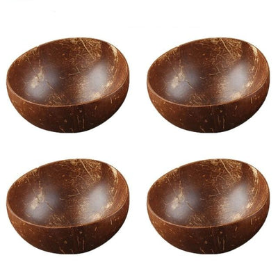 'Coco' Shell Bowl-Bowls-4 Bowls-Bowls, Coconut Bowl, Kitchen, Kitchen accessories, Spoon Set Bowl, Tableware, Wood tableware-Artes Designs