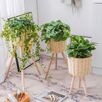 'Satsity' Flowerpot Basket-Baskets-Coffee-Basket, Flowerpots, Plants Pots-Artes Designs