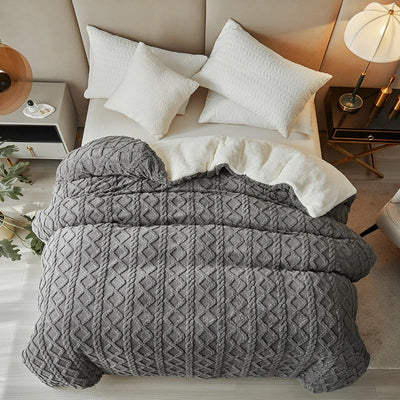 Geometric Jacquard  Winter Warm Duvet Blankets